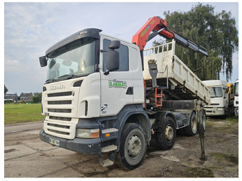 Kipper vrachtwagen  Scania R420 8x4 Tipper Crane Palfinger 23500