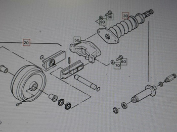 Rijwerkonderdelen voor Bouwmachine LIEBHERR 912LC LITRONIC, R912, R902, 942 LITRONIC (RUEDA GUÍA Y MUELLE TENSOR): afbeelding 4