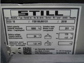 Palletwagen STILL ECU18: afbeelding 5