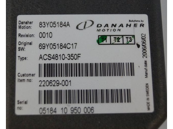 ECU voor Intern transport Toyota/BT 220629-001 | Danaher motion AC Superdrive motor controller 83Y05184A A Danaher motion AC Superdrive motor controller 83Y05184A ACS4810-350F Rev 0010 sn. 0518410950006: afbeelding 2