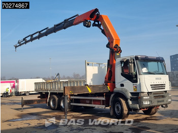 Vrachtwagen met open laadbak, Kraanwagen Iveco Trakker 310 6X4 Palfinger PK44002 Crane Remote Steelsuspension Manual Euro 3: afbeelding 2