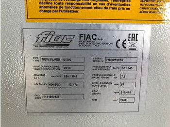 Nieuw Luchtcompressor Fiac New Silver 10 / 300 Silent 7.5 kW 860 L / min 10 bar Elektrische Schroefcompressor met ketel: afbeelding 5