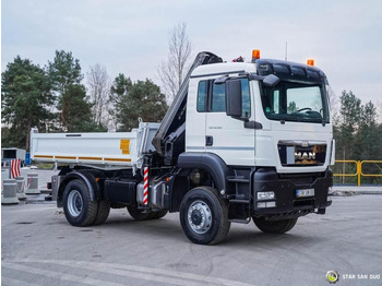 Kipper vrachtwagen MAN  TGS 18.360 4x4 HIAB 144 E-4 Crane Kipper: afbeelding 3