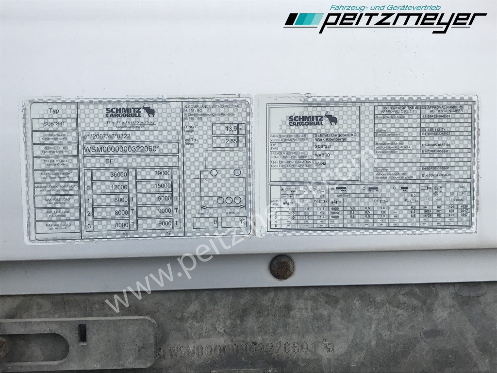 Schuifzeiloplegger SCHMITZ SCS 24/L-13.62 verzinkt, neutral Palettenkasten, 234 tkm: afbeelding 12