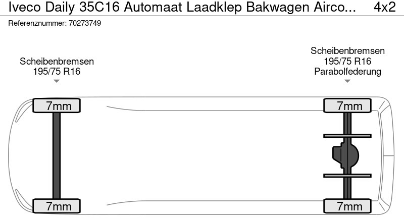 Bestelwagen gesloten laadbak Iveco Daily 35C16 Automaat Laadklep Bakwagen Airco Meubelbak Koffer Gesloten laadbak 19m3 Airco: afbeelding 18