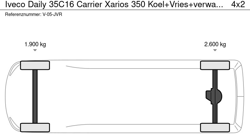 Koelwagen Iveco Daily 35C16 Carrier Xarios 350 Koel+Vries+verwarmen + stekker 220 volt, Dhollandia 750 kg klep: afbeelding 13