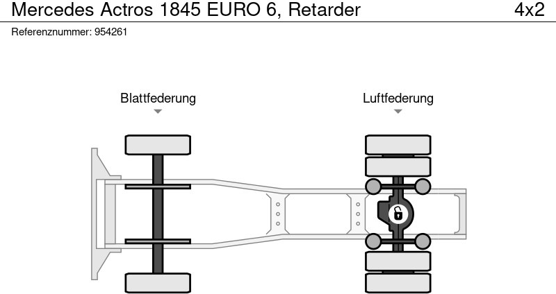 Trekker Mercedes-Benz Actros 1845 EURO 6, Retarder: afbeelding 13
