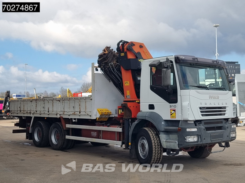 Vrachtwagen met open laadbak, Kraanwagen Iveco Trakker 310 6X4 Palfinger PK44002 Crane Remote Steelsuspension Manual Euro 3: afbeelding 9