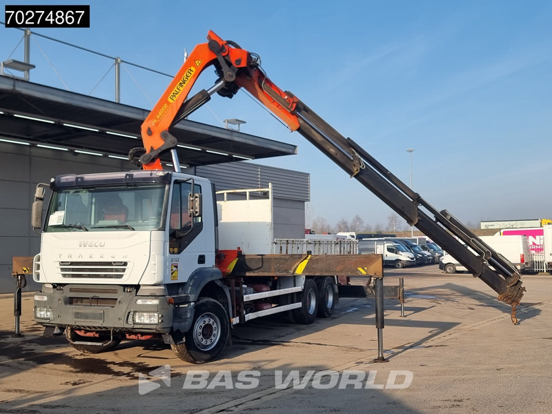 Vrachtwagen met open laadbak, Kraanwagen Iveco Trakker 310 6X4 Palfinger PK44002 Crane Remote Steelsuspension Manual Euro 3: afbeelding 6