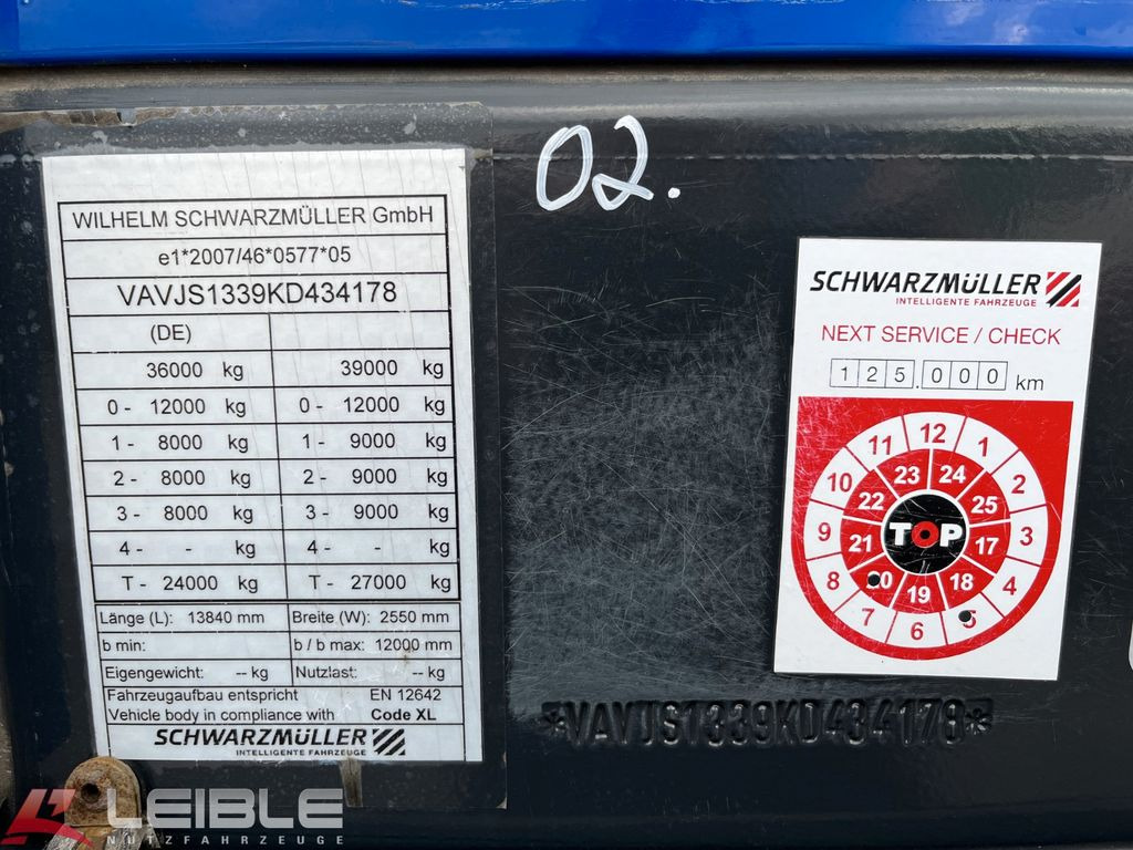 Schuifzeiloplegger Schwarzmüller S1*Getränke Quick Slider*Liftachse*RSAB*: afbeelding 9