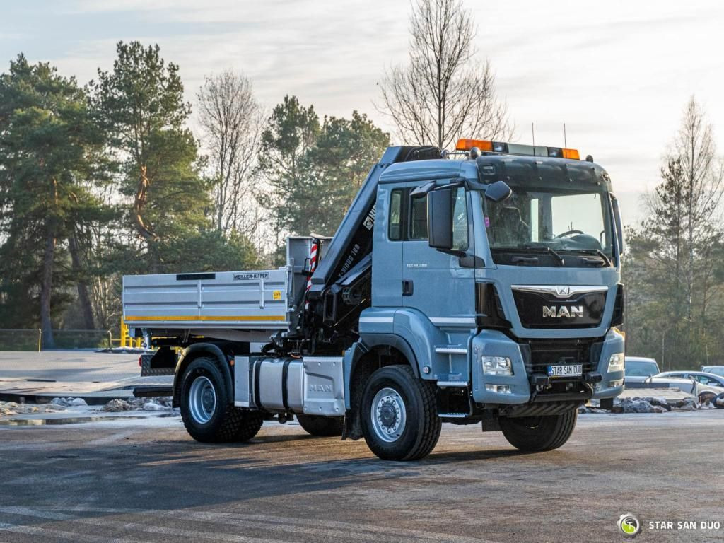 Kipper vrachtwagen MAN  TGS 18.480 4x4 HIAB 188 E-4 CRANE KIPPER EURO 6: afbeelding 8