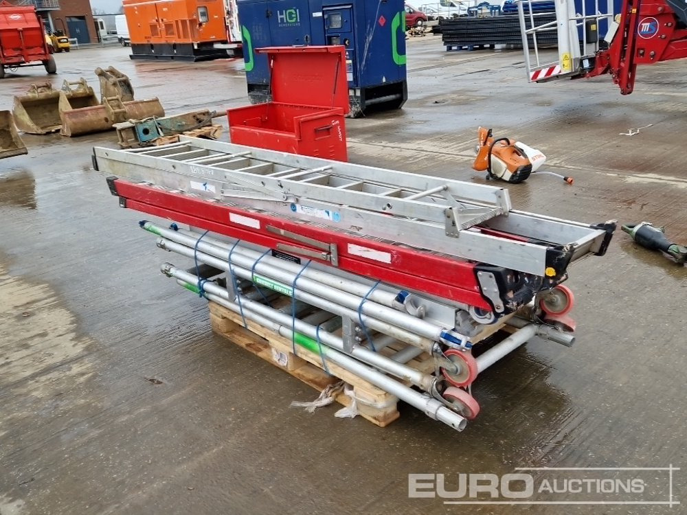 Bouwmaterieel Wheeled Scaffolding Platform, Aluminium Ladder (2 of): afbeelding 7